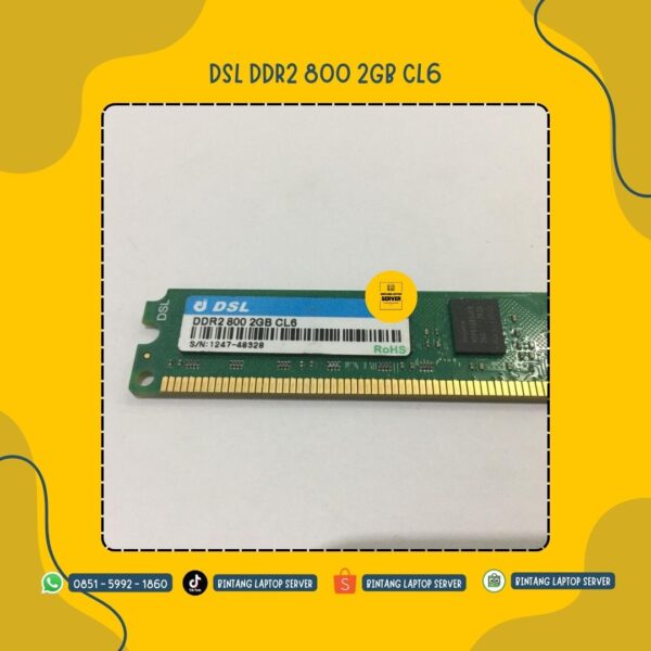 RAM DDR2 800MHz 2GB CL6 DSL DDR2