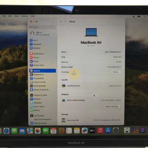 Macbook Air M1 13" 2020 RAM 16GB/512GB Space Grey Apple M1 Chip - Image 3
