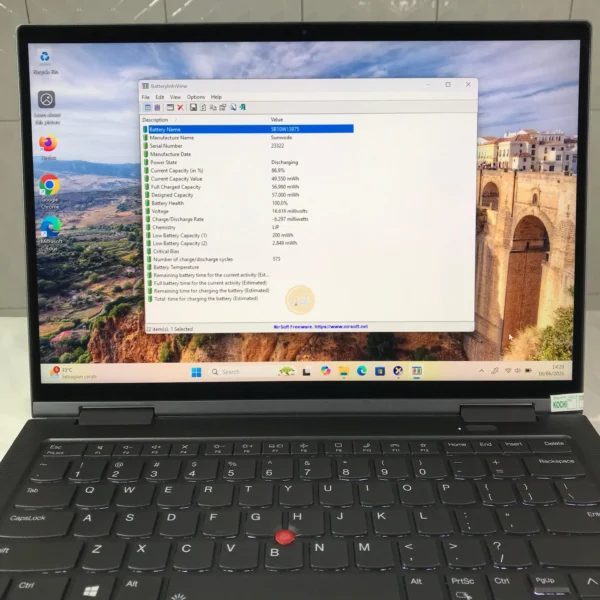Laptop Touchscreen 2-in-1 dengan RAM Gede! Lenovo Thinkpad X1 Yoga Gen 6 Core i7 Gen 11 RAM 16GB/512GB Grade C - Image 3