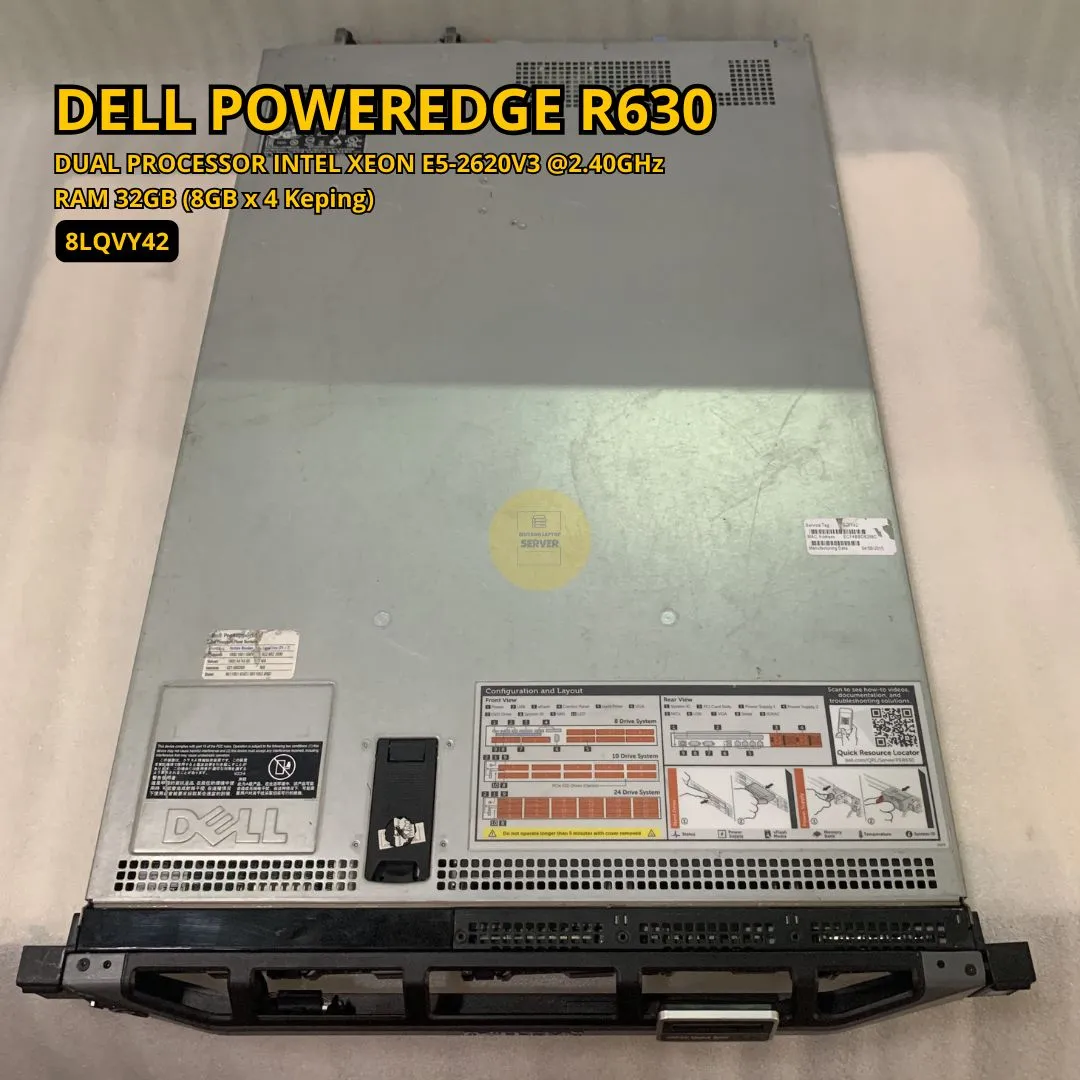Dell PowerEdge R630 E5-2620V3 32GB