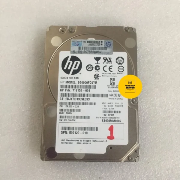 Hardisk HP 900GB 10K SAS EG0900FDJYR 2,5inch, Cache  64MB