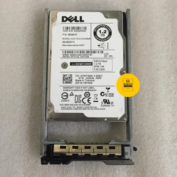 Hardisk Dell 1.2TB 10K SAS HUC101212CSS600 6Gbps Cache 64MB