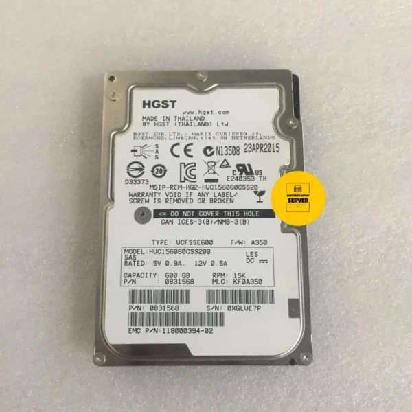 Hardisk HGST 600GB 15K SAS HUC156060CSS200 6Gbps SFF