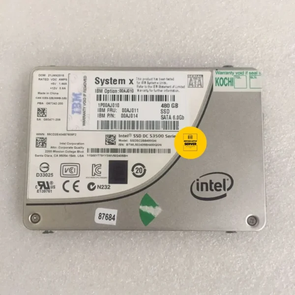 SSD IBM System x 480GB SSDSC2BB480G4 SATA III 6Gbps Enterprise