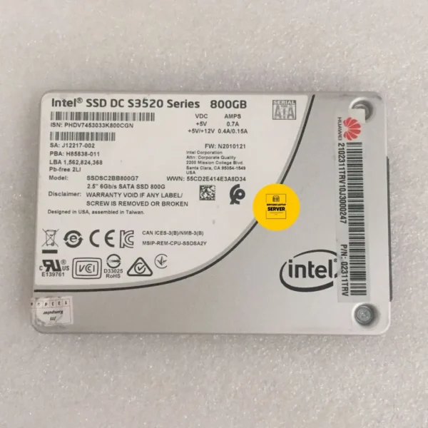 SSD Intel DC S3520 Series 800GB SSDSC2BB800G7 SATA III 2,5 inch