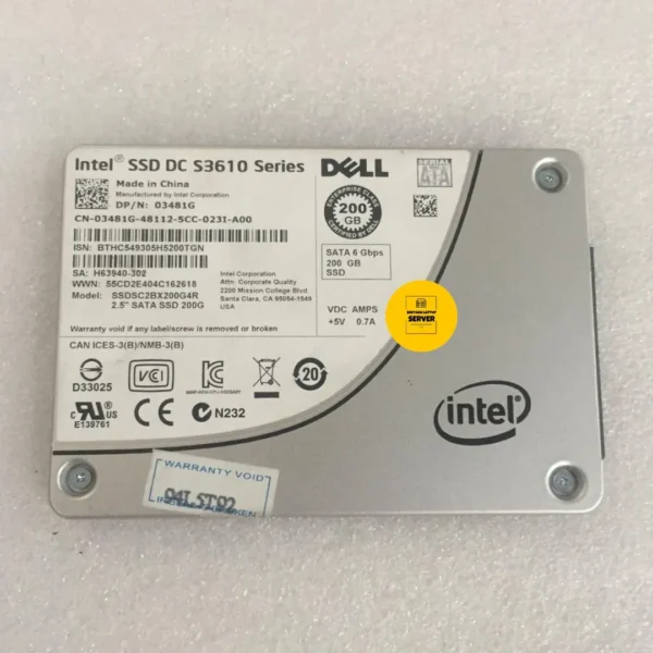 SSD Intel Dell DC S3610 Series 200GB SSDSC2BX200G4R SATA III