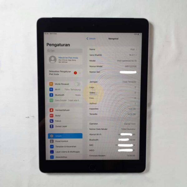 Apple iPad 6th Gen A1954 – 128GB Silver, Wifi Cellular - Image 2
