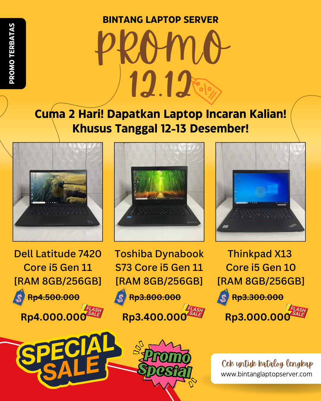 Promo 12.12! Diskon Hingga 500rb – Laptop Mulai dr Core i5 Gen 8 - Berkualitas Like New - Image 3