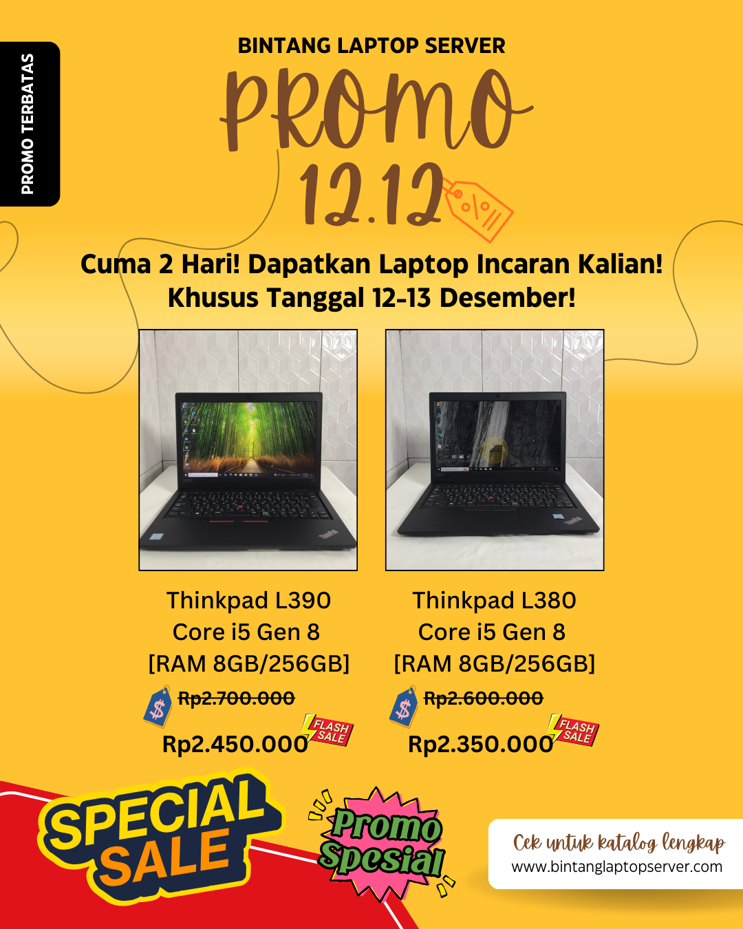 Promo 12.12! Diskon Hingga 500rb – Laptop Mulai dr Core i5 Gen 8 - Berkualitas Like New - Image 2