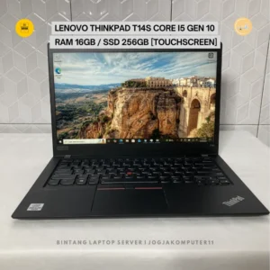 Lenovo ThinkPad T14s Touchscreen Core i5 Gen 10 RAM 16GB SSD 256GB Laptop Bisnis Premium Ringan