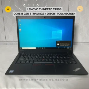 Lenovo ThinkPad T490s Touchscreen Core i5 Gen 8 RAM 8GB SSD 256GB Laptop Bisnis Premium Ringan